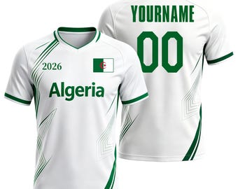 Custom Kids Youths Mens Womens Algeria 2026 Cup T Shirts Soccer Jersey For Fans