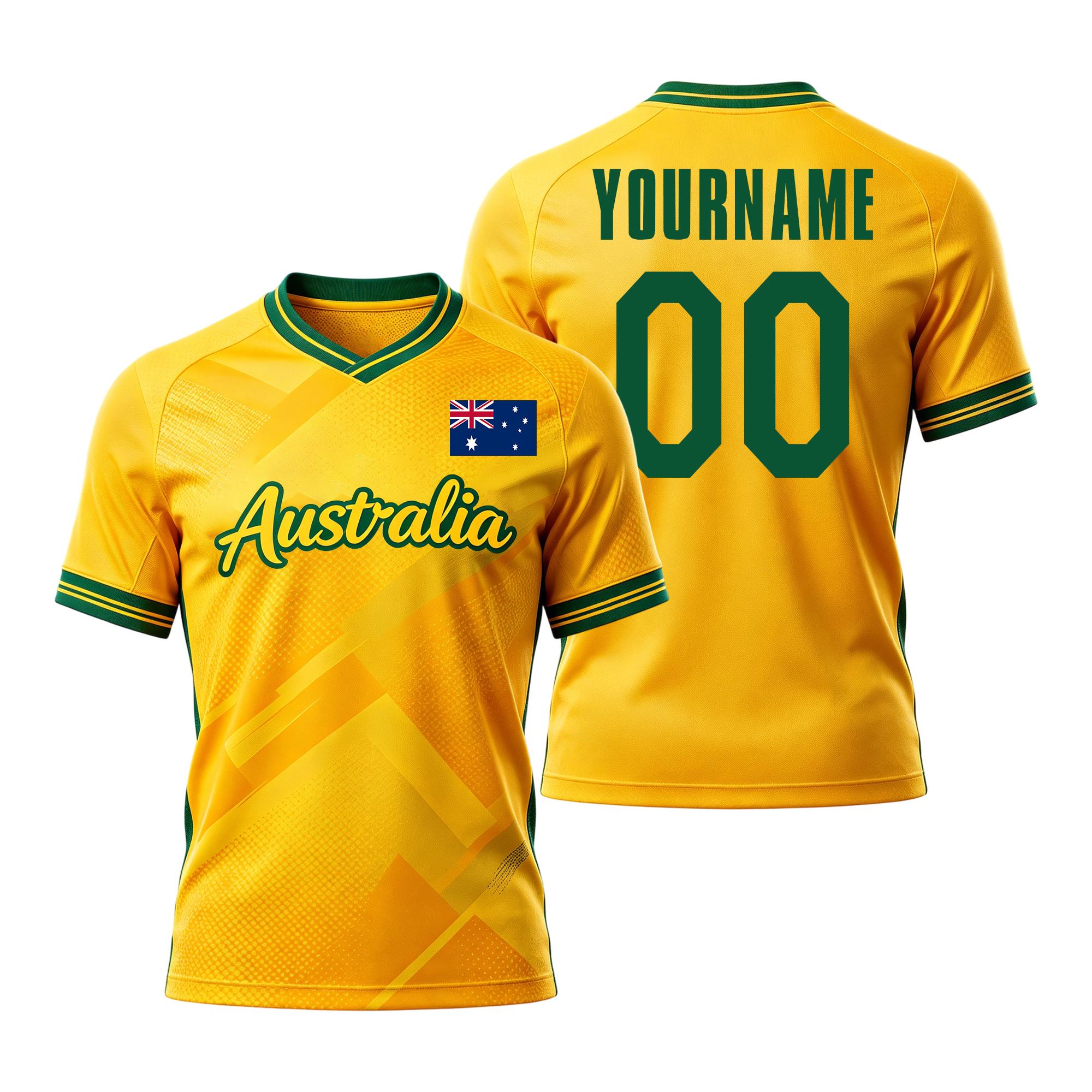 Custom Kids Youths Mens Womens Australia 2026 Cup T Shirts Soccer Jersey For Fans