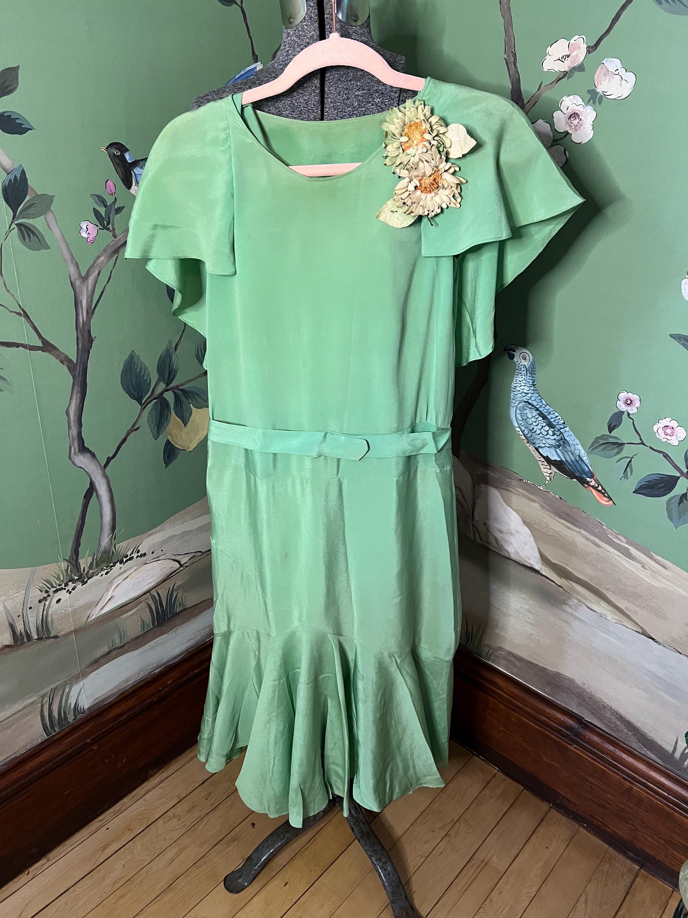 20s Mint Green Dress - Etsy