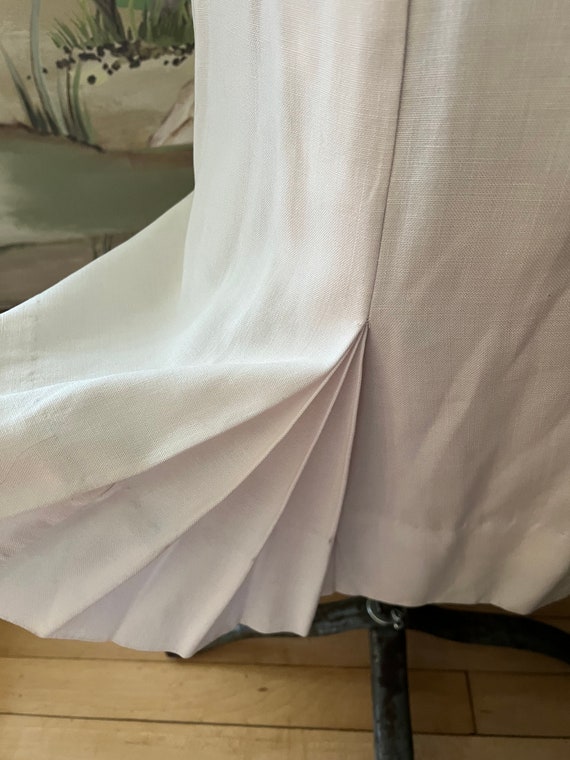 1940s White and Navy Color Block Linen, Double Br… - image 5