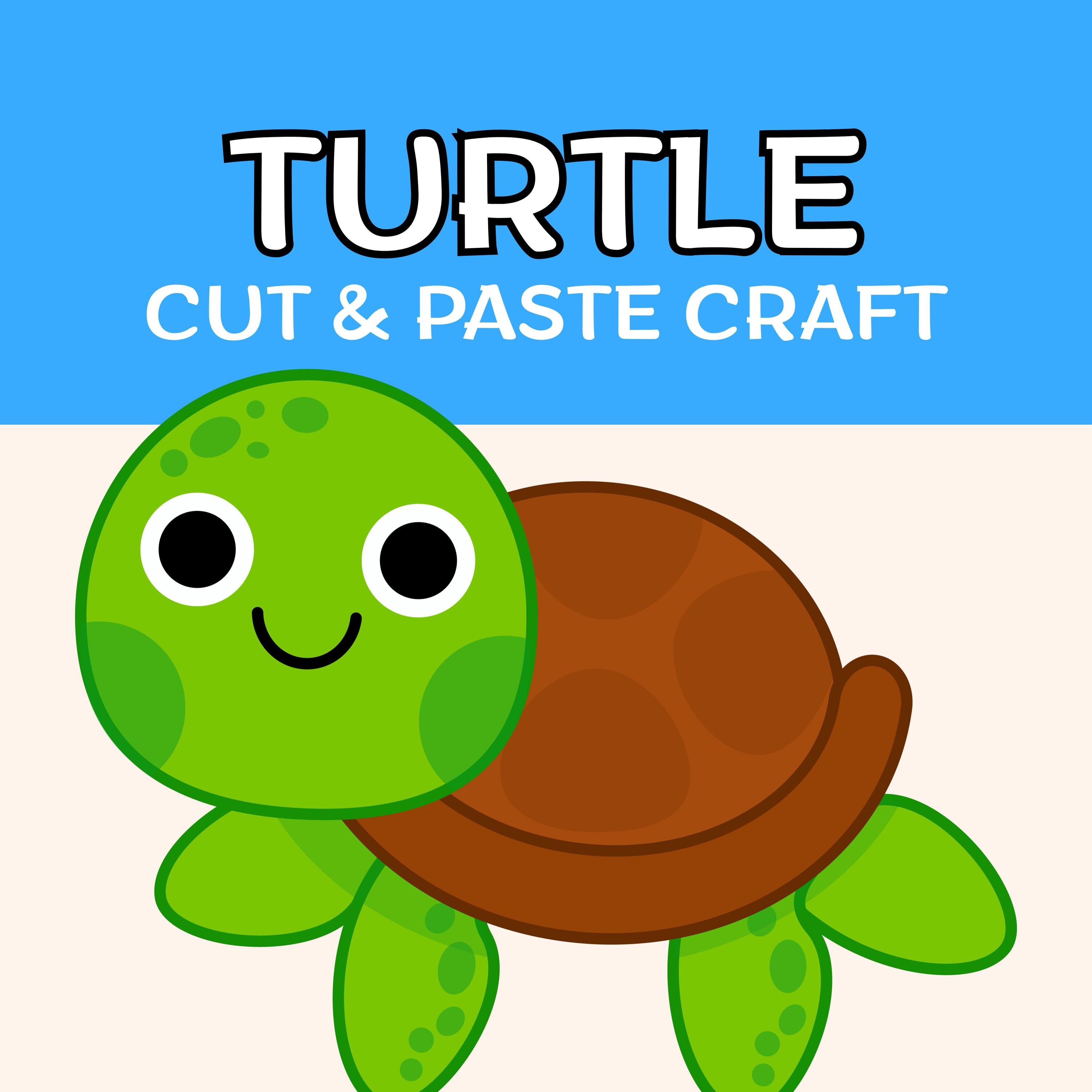 Build a Turtle Printable for Kids, Cut and Paste Activity, Turtle ...