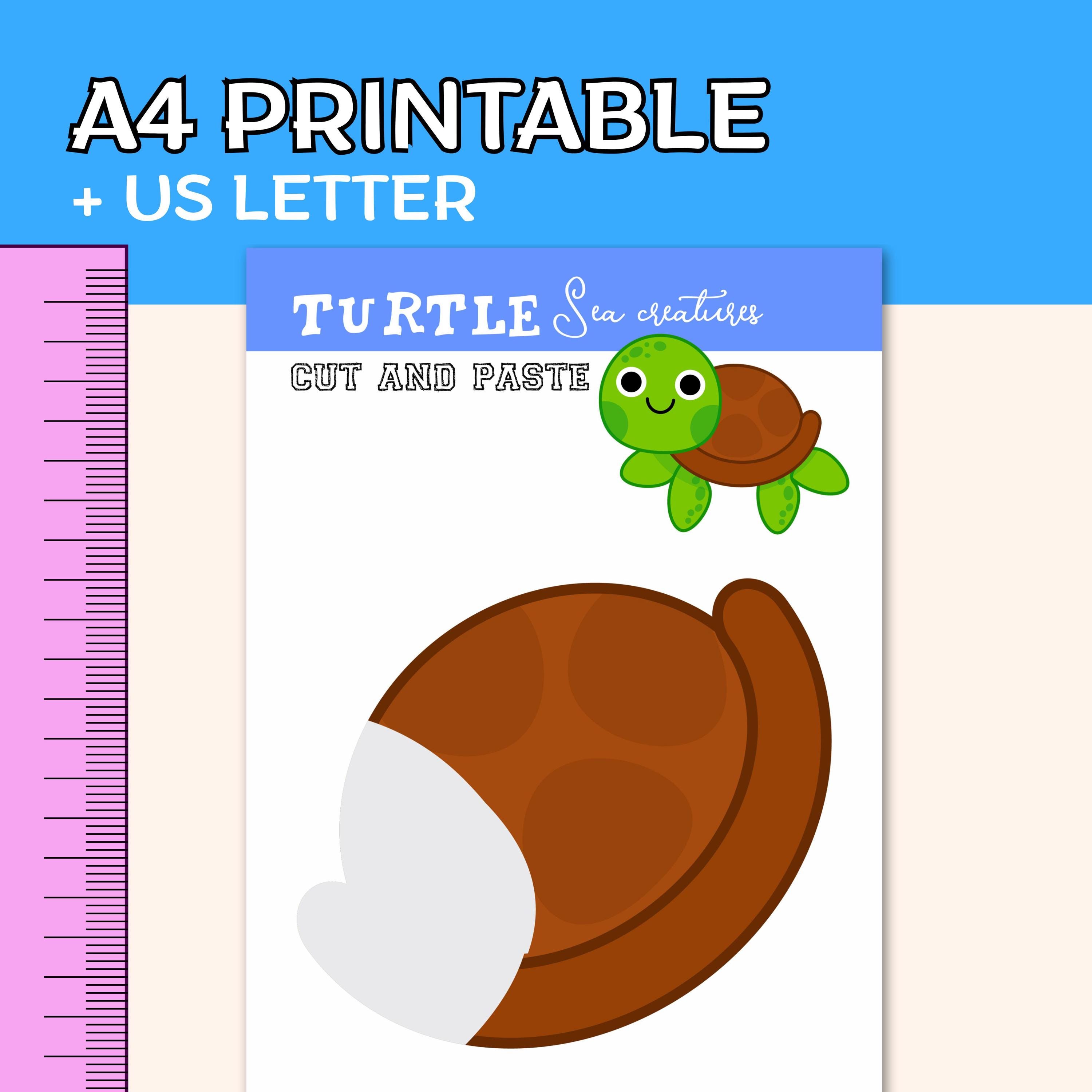 Build a Turtle Printable for Kids, Cut and Paste Activity, Turtle ...