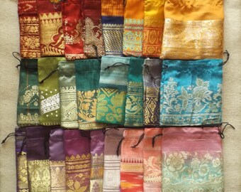 Scrap bag of sari silk 1 12 oz bag of recycled sari silk bag 5