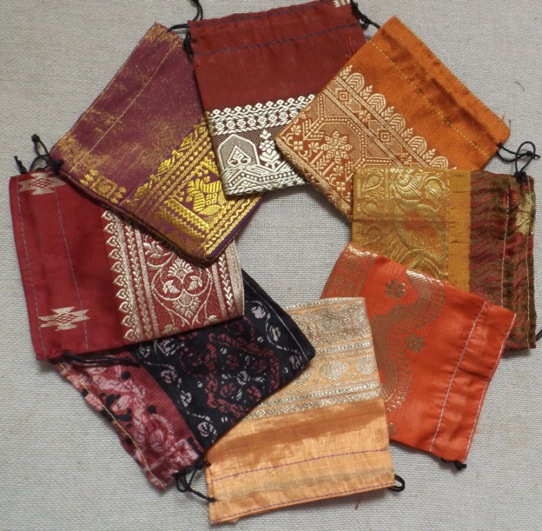 25 piezas 4 x 4 pulgadas de bolsas de joyería recicladas | Etsy