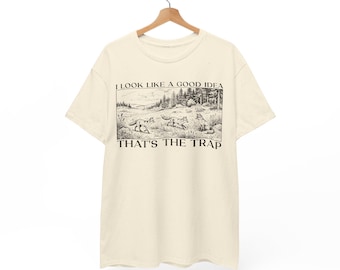 Vintage Fox T-Shirt | Vintage Landscape Illustration | Wildlife Illustration Shirt