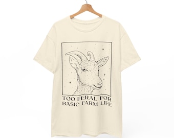 Vintage Goat T-Shirt | Goat Illustration Tee | Farm Goat Shirt | Funny Goat Shirt