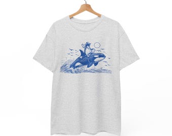 Vintage Orca T-Shirt | Killer Whale Illustration | Penguin Tee