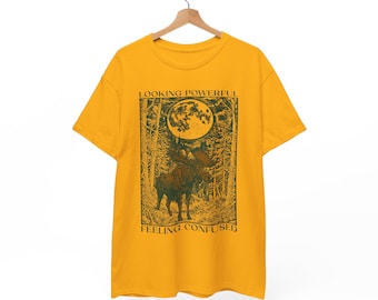 Vintage Moose Shirt | Forest Graphic Tee | Retro Wildlife Nature Faded T-Shirt | Cottagecore Graphic Shirt