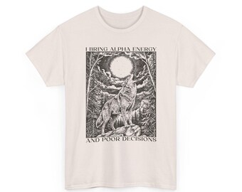 Vintage Wolf Shirt | Wolf Howling Illustration Tee | Vintage 90s Wolf Graphic Shirt