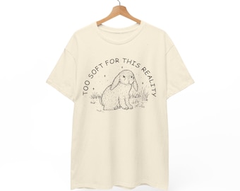 Funny Bunny Tshirt | Bunny Illustration Shirt | Rabbit Lover Gift | Graphic Retro Vintage T Shirt