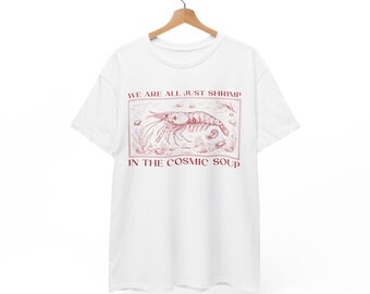 Funny Shrimp T-Shirt | Shrimp Illustration T-Shirt | French Shrimp Shirt