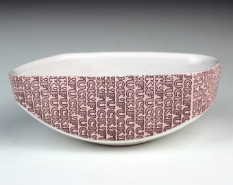 Cuss Word Bowl - white and pink