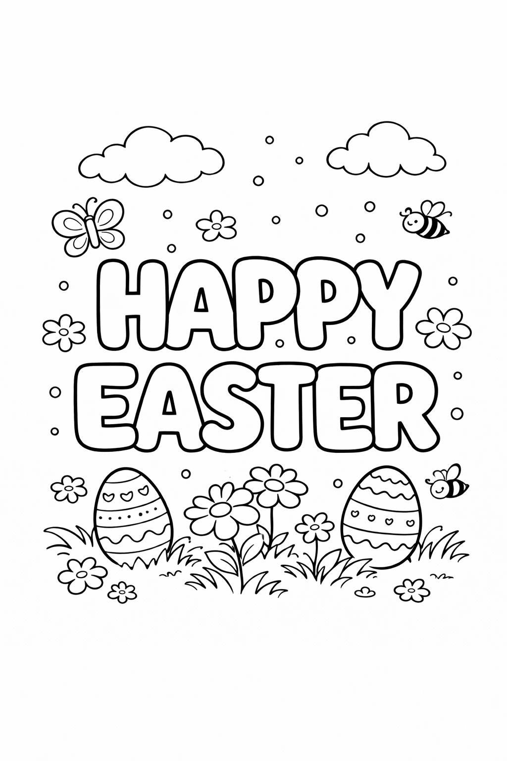 Easter Colouring Pages for Kids | Printable Easter Activity Pack | Cute ...
