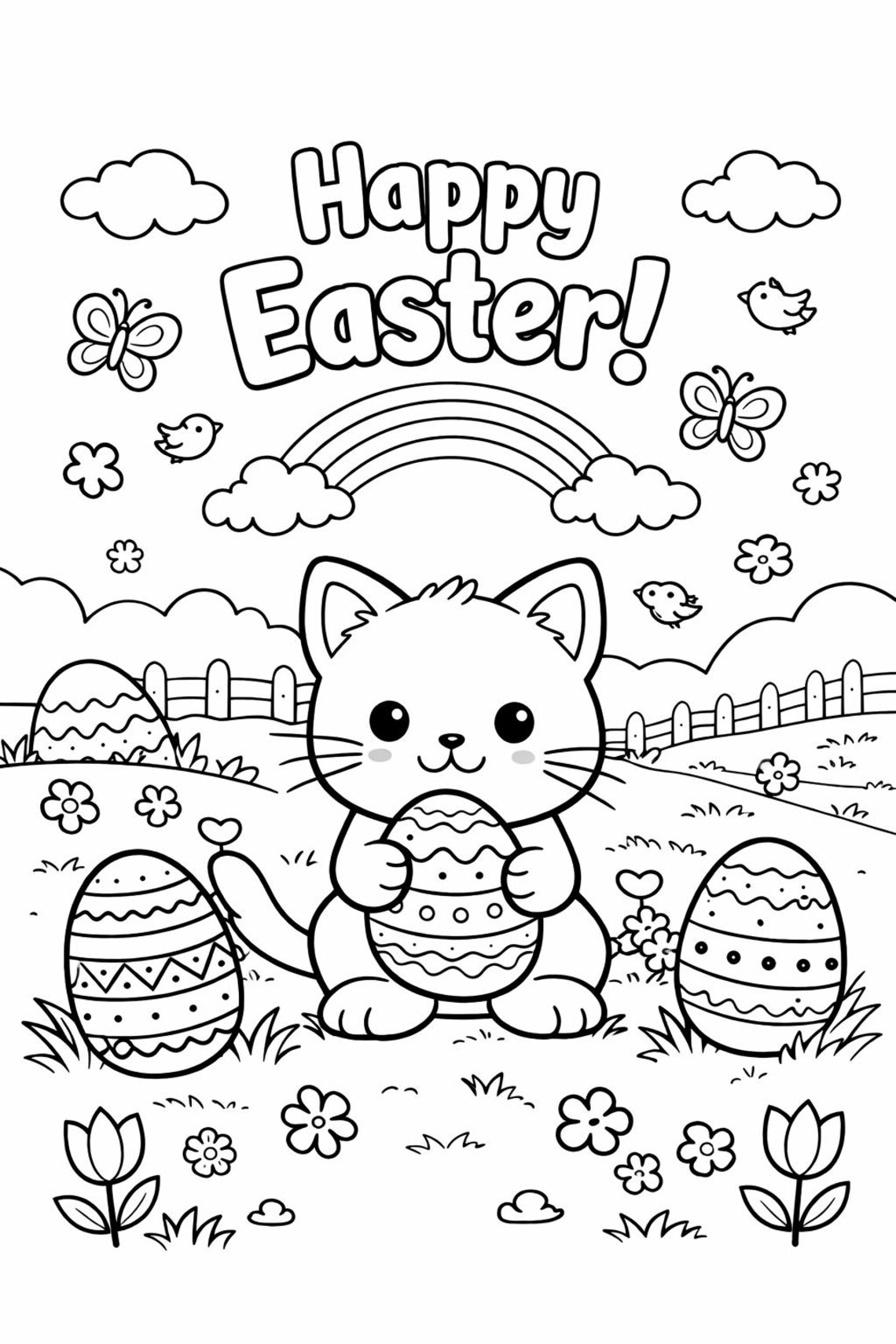 Easter Colouring Pages for Kids | Printable Easter Activity Pack | Cute ...