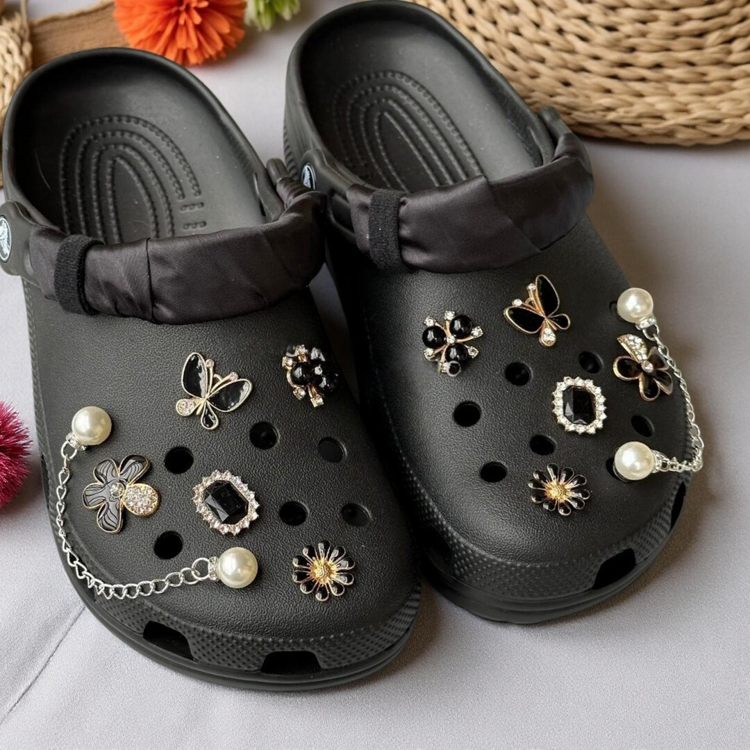 Croc Accessory Handmade Gothic Croc Charm, Punk Shoe Accessory, Dark Crocs Chain ...