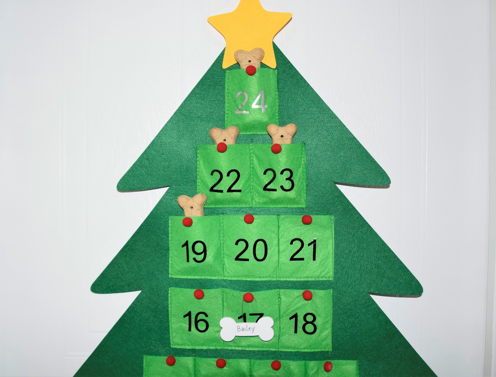 Dog advent calendar Dog Christmas Dog treat calendar XL Etsy