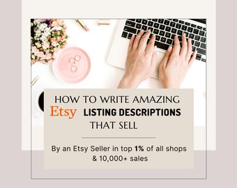 How to write listing descriptions, Product description, Template, How to sell on Etsy, Etsy marketing, Increase orders sales, Worksheet