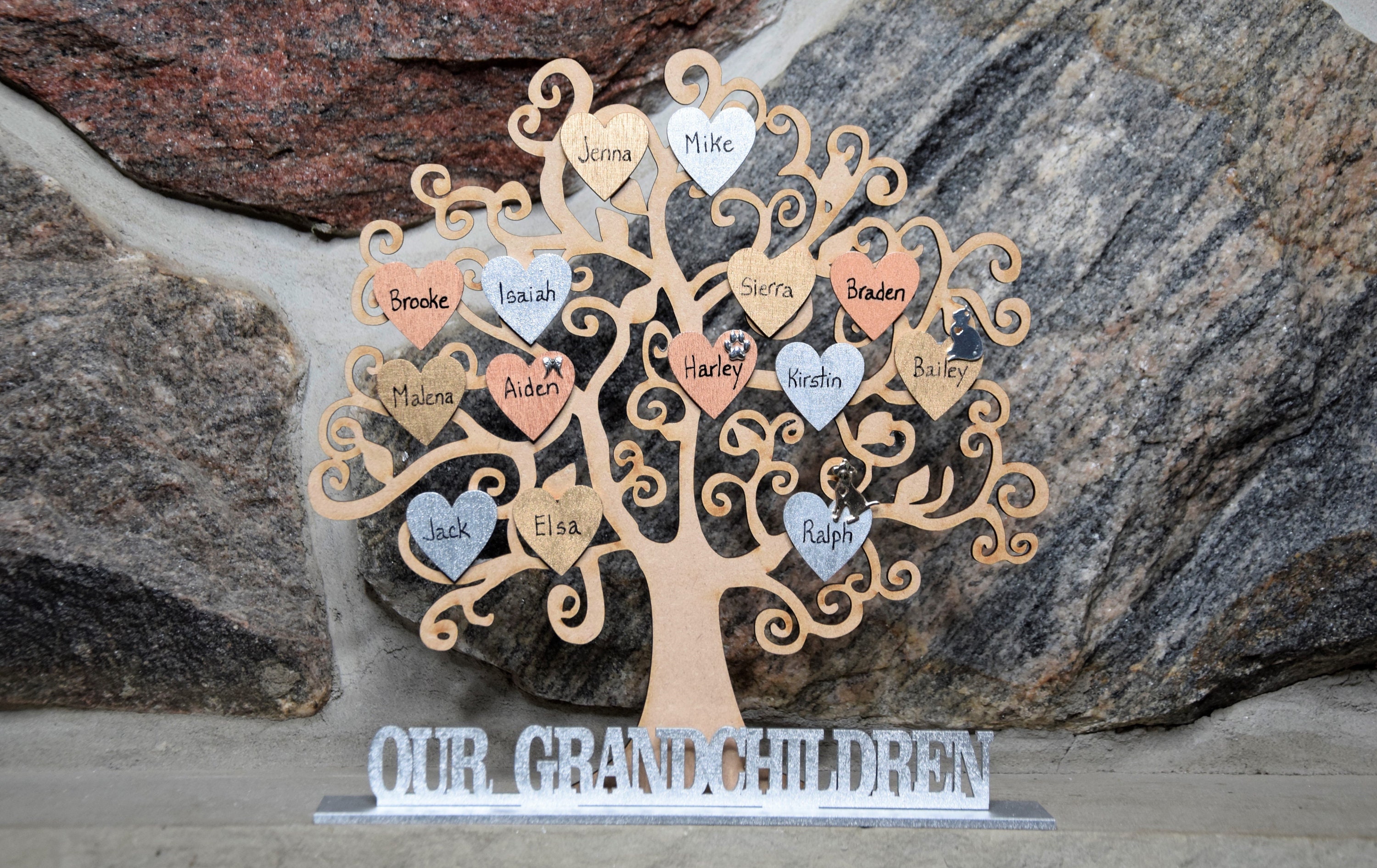 Family tree gift, Christmas gift for grandma, Anniversary gift for pa…