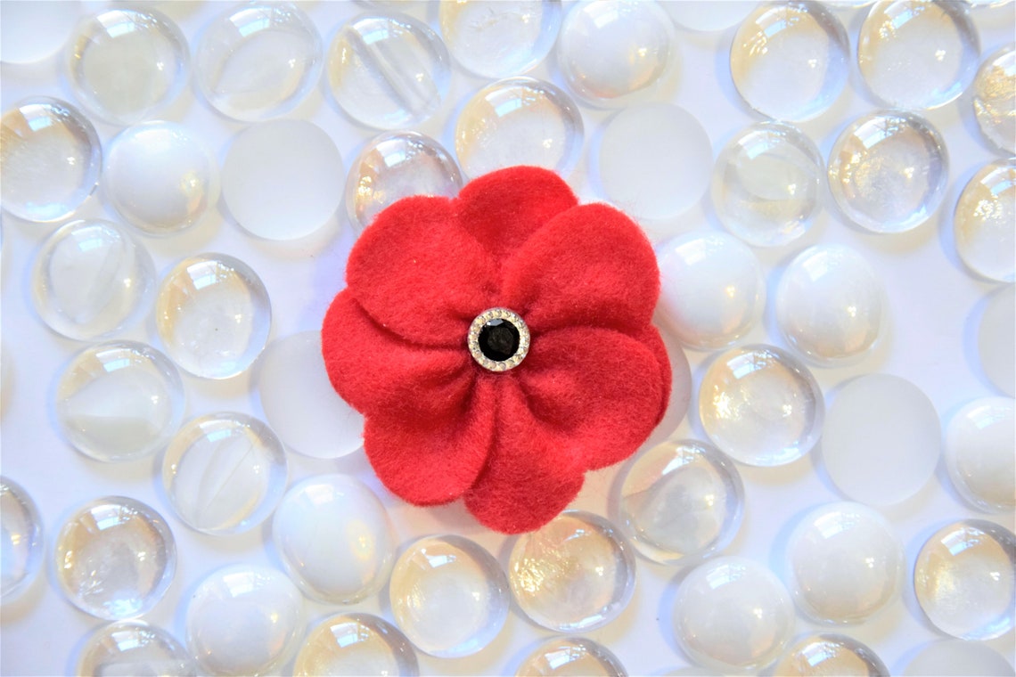 Red Poppy Pin Poppy Lapel Pin Felt Poppy Pin Poppy Brooch Etsy