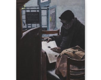 The Man In The Cigar Shop - Open Edition Canvas Print