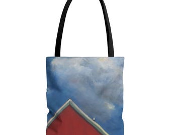 The Red On The Blue - Tote Bag