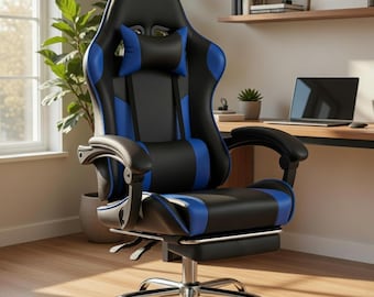 Gaming Chair, PU Leather Racing Style, Gamer Room Setup
