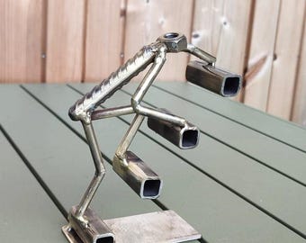 A character climbing a staircase