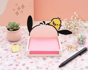 Pocha Black and White Puppy Sticky note holder