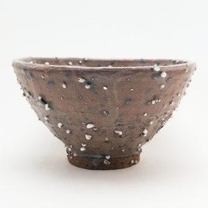 Shino Chawan with Feldspar Inclusions, Pink Stoneware Tea Bowl