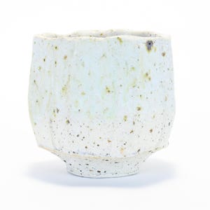 Speckled Stoneware and Ash Glazed Yunomi, Kurinuki Tea Cup