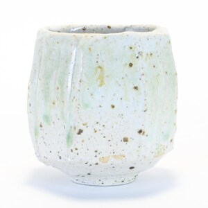 Speckled Stoneware and Ash Glazed Yunomi, Kurinuki Tea Cup