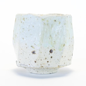 Speckled Stoneware and Ash Glazed Yunomi, Kurinuki Tea Cup