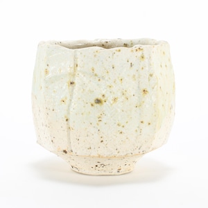 Speckled Stoneware and Ash Glazed Yunomi, Kurinuki Tea Cup