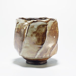 Woodfired Shino Yunomi, Kurinuki Tea Cup