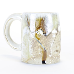 White Mountain Diner Mug, Handcrafted Stoneware Coffee Cup