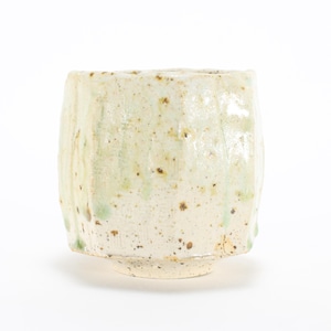 Speckled Stoneware and Ash Glazed Yunomi, Kurinuki Tea Cup