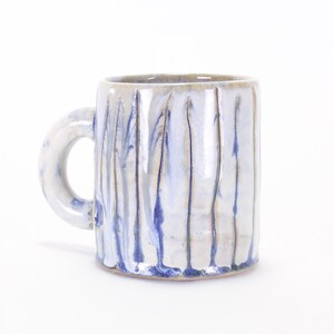 Cobalt Forest Diner Mug, Handcrafted Stoneware Coffee Cup