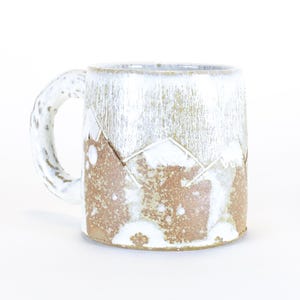 White Mountain Diner Mug, Handcrafted Stoneware Coffee Cup