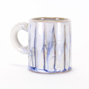 Cobalt Forest Diner Mug, Handcrafted Stoneware Coffee Cup