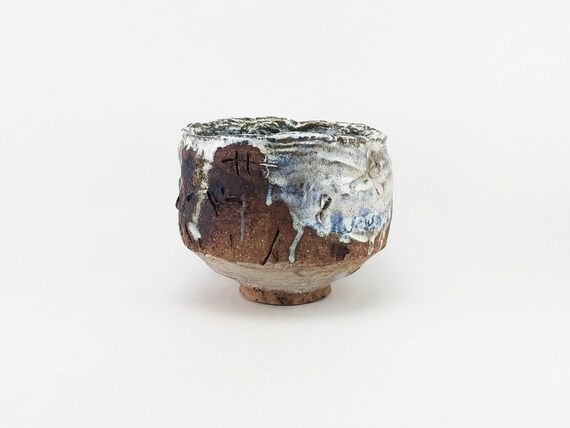 Crystalline Chawan Matcha Tea Bowl Natural Ash Glazed Yunomi