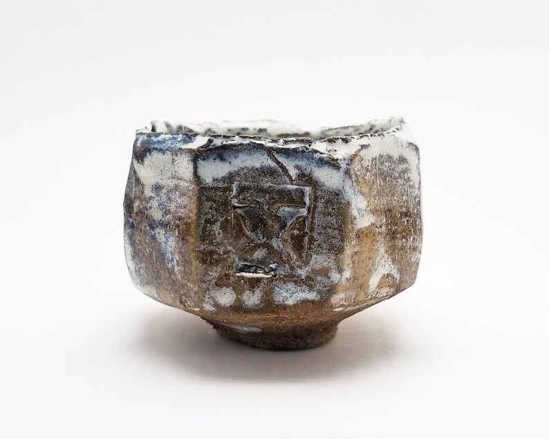 Crystalline Chawan Matcha Tea Bowl Natural Ash Glazed Yunomi
