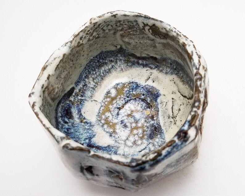 Crystalline Chawan Matcha Tea Bowl Natural Ash Glazed Yunomi