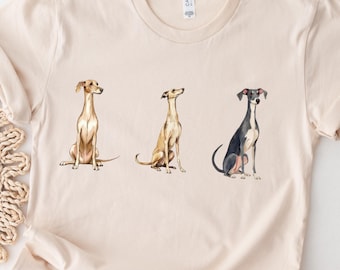 Cotton Italian Greyhound T-Shirt, Dog Mom Gift, Animal Print