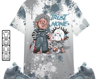 Retro Light Graphite Wolf Grey 5s - Trust No One Scary Shirt, Hoodie, Sweatshirt, Bomber, Best Gift
