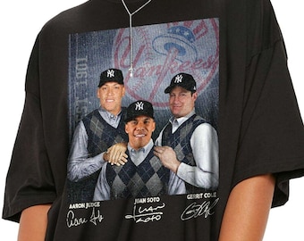 Vintage Aaron Judge, Juan Soto & Gerrit Cole New York Yankees Baseball Shirt, Step Brothers Style Baseball Graphic Tee Gift For Fans