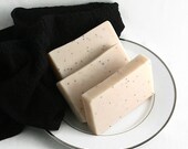 Black Tie Soap, Bar Soap, Cold Process Soap, Gift Soap, Olive Oil Soap, Poppy Seed Soap, Sunflower Oil Soap, Ivory Soap, Handmade Bath Soap