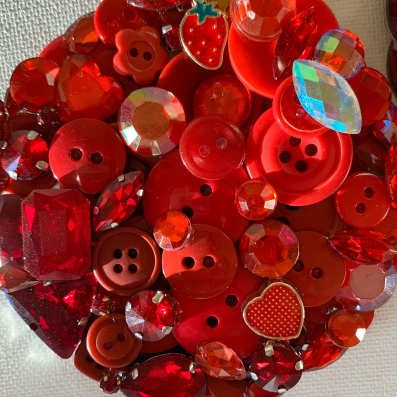Cherries Button Art home decor made to order Valentine\u2019s Day canvas wall art gift birthday anniversary present fruit mixed media