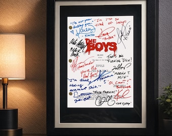 The, Boys Signed Pilot Script, Screenplay, Signatures, Birthday Gift, Movie Lovers Gifts, TV Script, Movie Props, Invincible, Gen V, Misfits