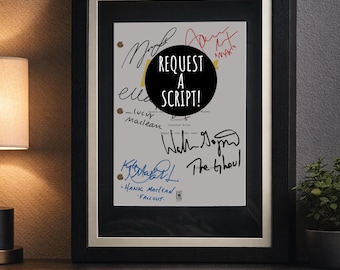 Custom Made Script, Personalised Script, Request a Signed Framed TV or Movie Script, Unique, Birthday Gift, Movie Lovers Gifts, Movie Props