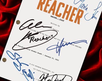 Reacher Signed Pilot Script, Screenplay, Alan Ritchson, Signatures, Autograph, Birthday Gift, Movie Lovers Gifts, Movie Props